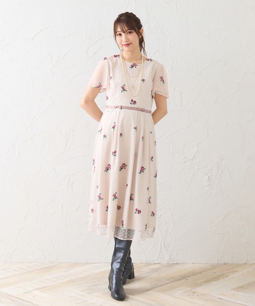 Rose Tiara（ローズティアラ） ワンピース チュール刺繍ワンピース