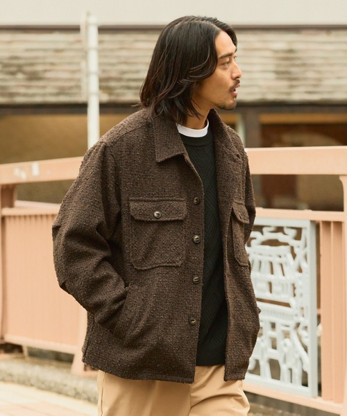 THE CRAFT CREW PRODUCTS ブルゾン アウター テックツイード オーバー