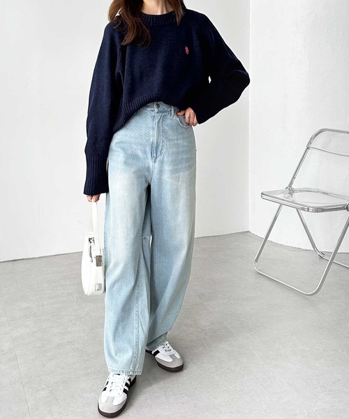 GeeRA（ジーラ） ジーンズ デニム デニムパンツ 美脚魅せバレルレッグ