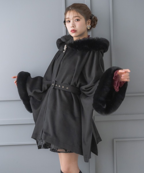 クチュールバイロジータ コート アウター ファーケープコート