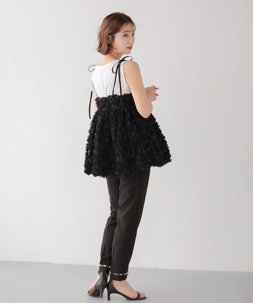 Fit more（フィットモア） キャミソール ローズモチーフキャミソール