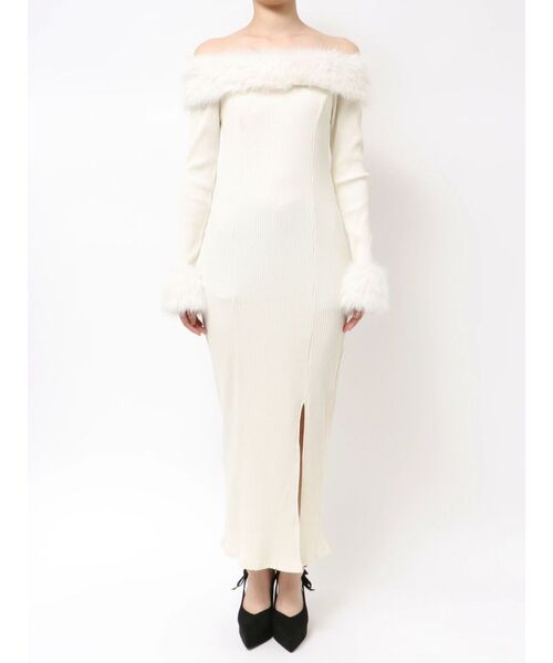 EATME（イートミー） ワンピース フェイクファーオフショルロング