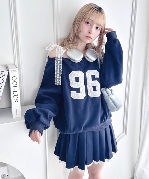 Loueme セットアップ 「上下2点セット」レースナンバリングスウェット