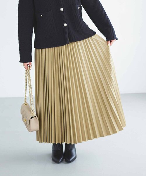 le.coeur blanc（ルクールブラン） スカート プリーツロングスカート