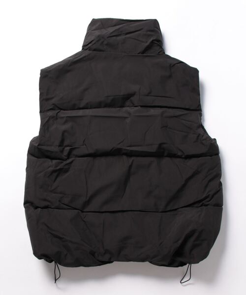 ダウンベスト ベスト オーバーサイズ スタンドカラーエコダウンベスト