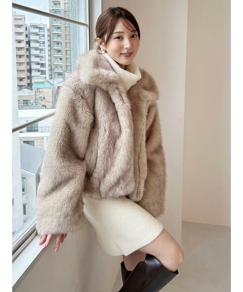 SNIDEL（スナイデル） ワンピース タートルネックミニニットワンピース