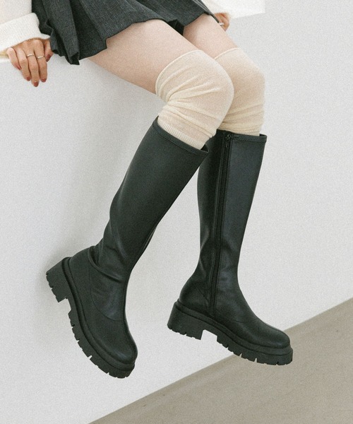 UN3D.（アンスリード） ブーツ UN3D./アンスリード/ROUND LOW HEEL