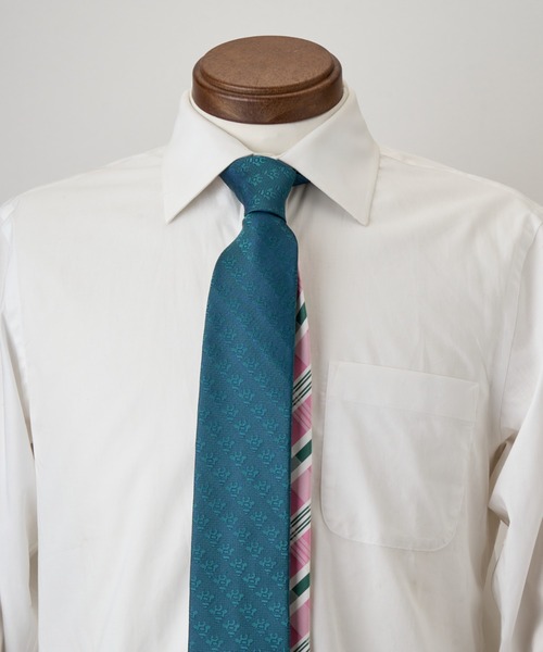 giraffe（ジラフ） ネクタイ リバーシブルチェックジラフタイPINK