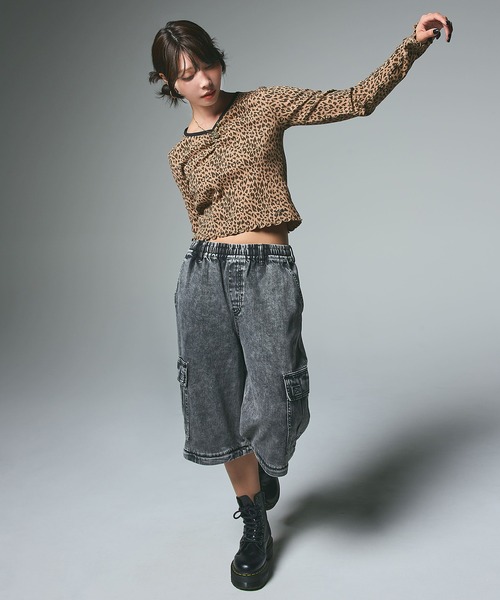 X-girl（エックスガール） カーゴパンツ WASHED 2WAY WIDE LEG CARGO