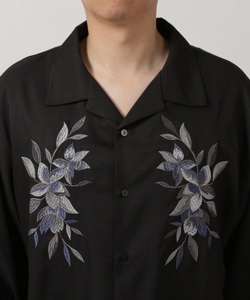 LAKOLE（ラコレ） シャツ フラワー刺繍シャツ / 291756 メンズ