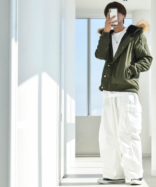 ミリタリージャケット モッズコート リアルファー N2B中綿ジャケット