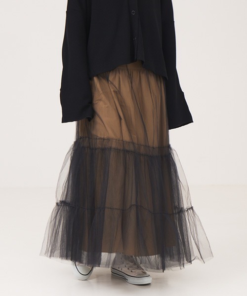 Rouge vif（ルージュ ヴィフ） スカート 4WAYチュールコンビスカート