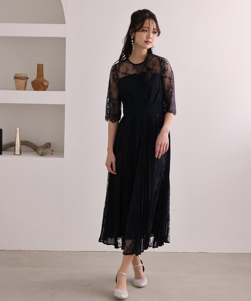 PourVous（プールヴー） ドレス 結婚式 パーティードレス ミモレ丈と七