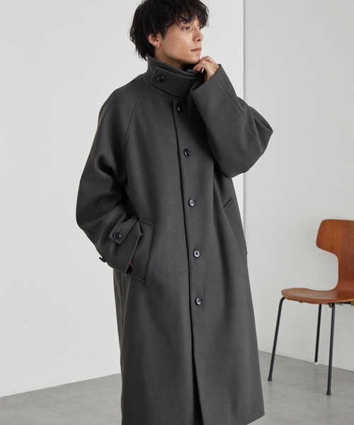 WYM LIDNM 「WYM LIDNM」 ステンカラーコート L ブラック メンズ