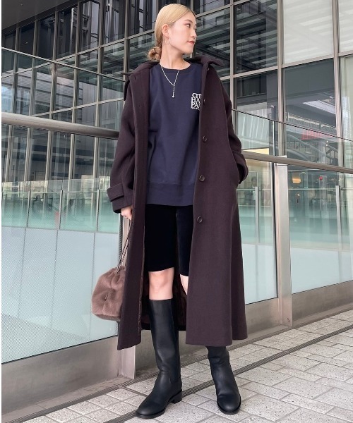 emmi コート チェスターコート 「emmi atelier」ECO WOOLケープ付き