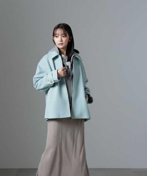 NANO universe（ナノ・ユニバース） ステンカラーコート コート ZIP