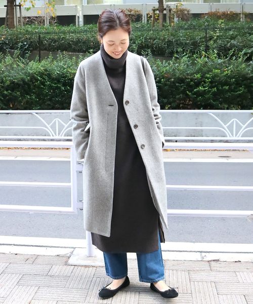 SLOBE IENA（スローブイエナ） Vネックノーカラーコート◇ : ZOZOTOWN