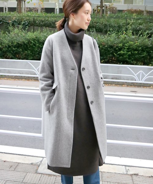 SLOBE IENA（スローブイエナ） Vネックノーカラーコート◇ : ZOZOTOWN