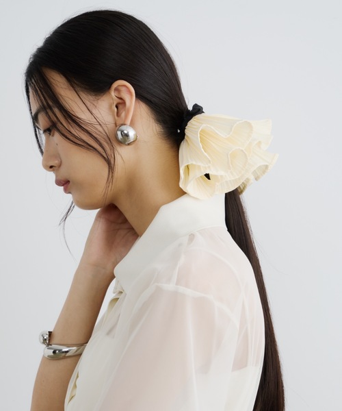 DFFUR. シュシュ サテンプリーツフレアシュシュ : ZOZOTOWN Yahoo!店