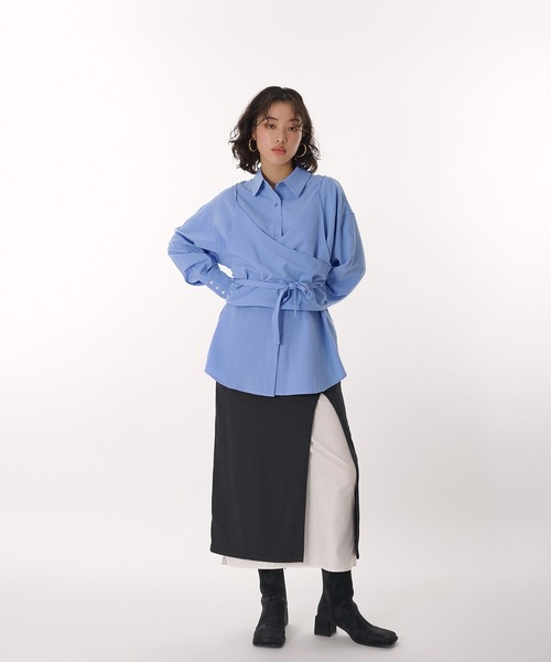 MUHET（ミュエータ） スカート layered wrap skirt / レイヤードラップ