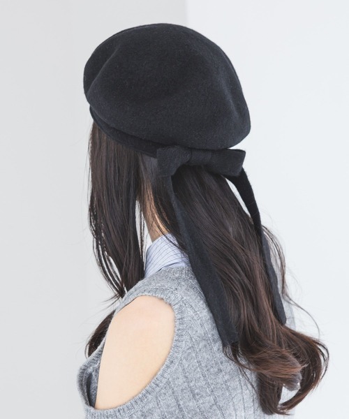 Heather（ヘザー） 帽子 ベレー帽 2WAYリボンベレー 642097 レディース