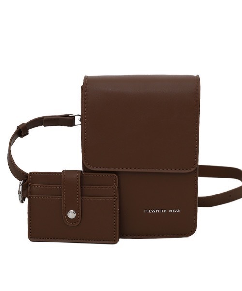 ショルダーバッグ 「2点セット」パスケース付きミニショルダーバッグ