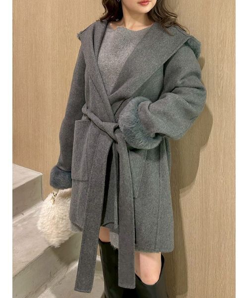 FRAY I.D（フレイ・アイディー） トレンチコート コート ファーリバー