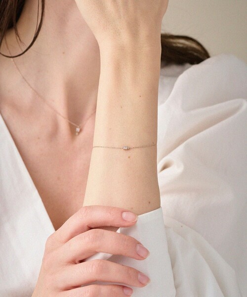 ete（エテ） ブレスレット K10MPG ミストピンク ホワイトトパーズ