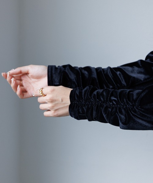 ワンピース velour ribbon one-piece（ベロアリボンワンピース