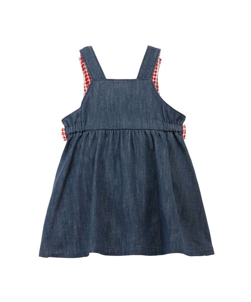 HOT BISCUITS スカート さくらんぼ刺繍 デニム ジャンパースカート