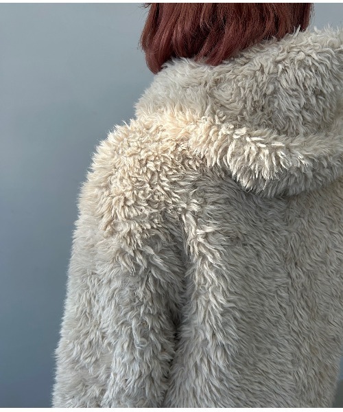 ダッフルコート コート フード付き トグルボタン ファーコート