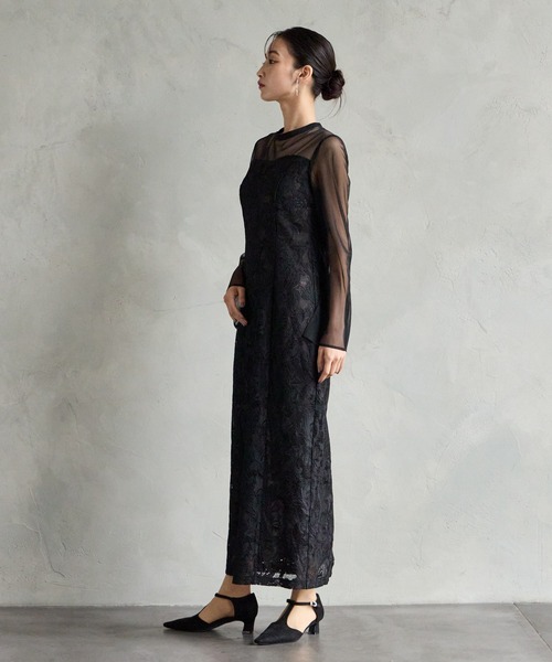 AIMER（エメ） ドレス 「WEB限定」オーナメント柄レースIライン