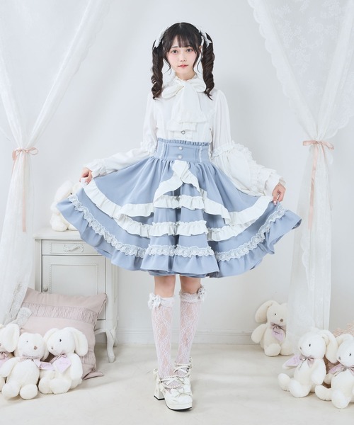 DearMyLove スカート フリルたっぷりリボンスカート : ZOZOTOWN Yahoo