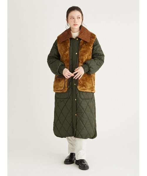 Barbour（バブアー） ベスト ジレ フロントジップ ファー ライナー