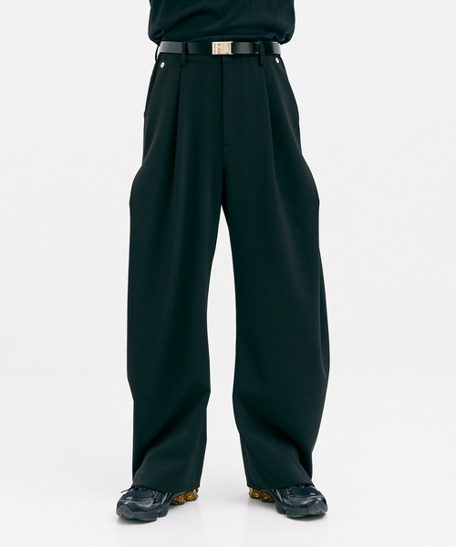 CONZ スラックス カーブレッグトラウザー ダブルクロス メンズ