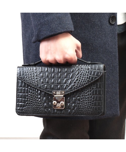 クラッチバッグ クロコ型押しセカンドバッグ メンズ : ZOZOTOWN Yahoo