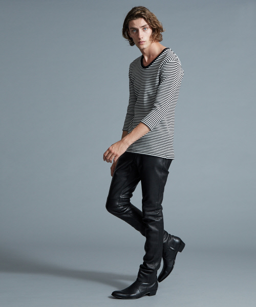 5351 POUR LES HOMMES パンツ ストレッチゴートレザーパンツ メンズ