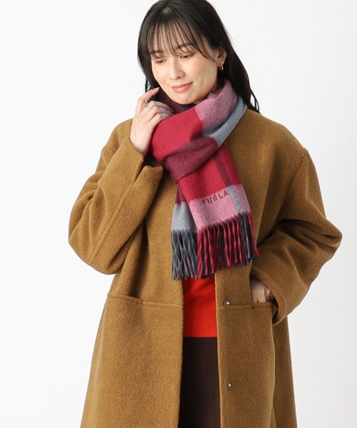 FURLA（フルラ） マフラー ストール マフラー カシミヤ100% ”ブロック