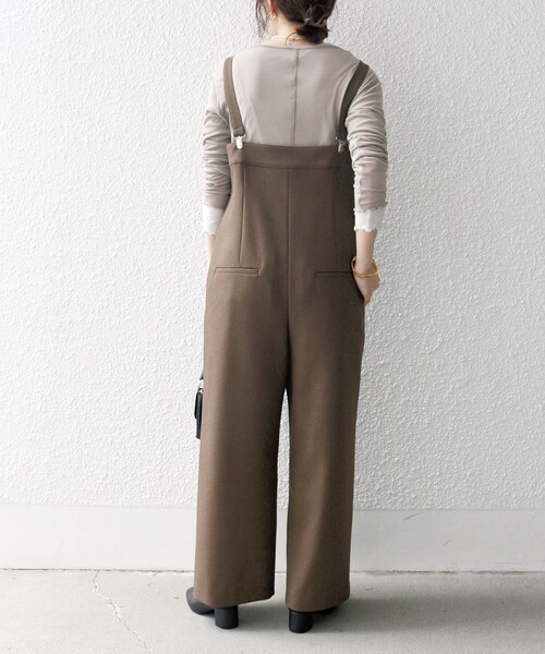 SHIPS any サロペット オーバーオール any:「洗濯機可能」ウールライク