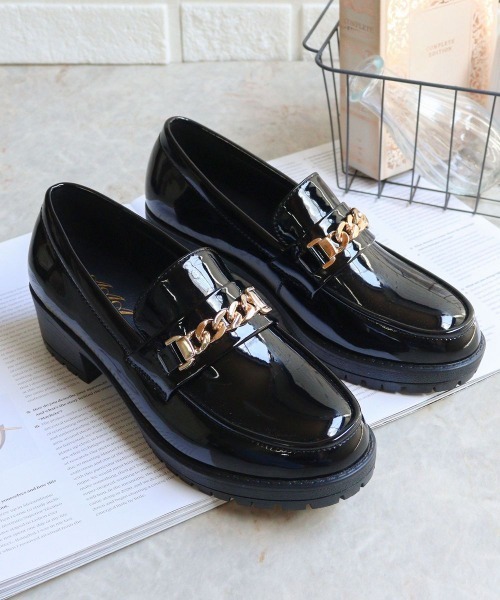 AAA+（サンエープラス） ローファー AAA+/厚底 ゴールドチェーン