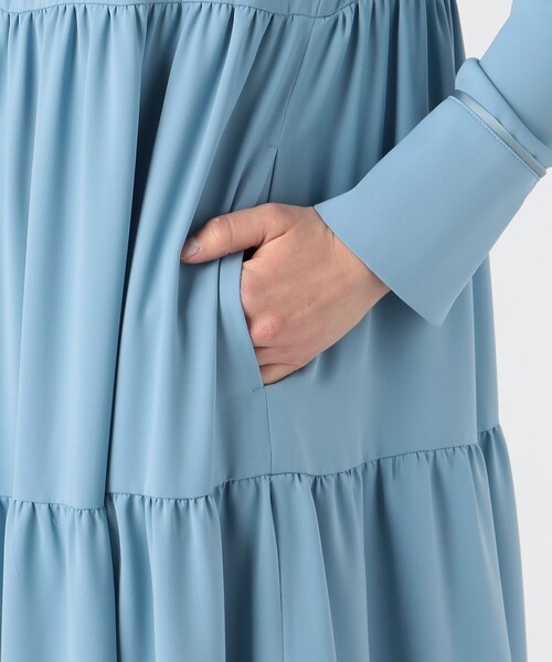 Ballsey（ボールジィ） ワンピース パウダリーサテン ティアードロング