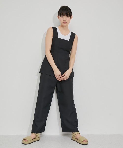 ADAM ET ROPE'（アダムエロペ） オールインワン ペプラムロンパース