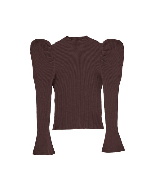Her lip to ニット セーター Volume Sleeve Rib Knit Top レディース