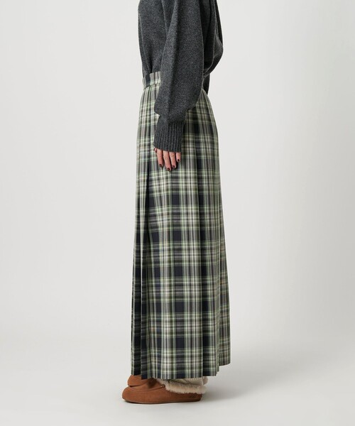 BEAUTY＆YOUTH UNITED ARROWS スカート チェック プリーツロング