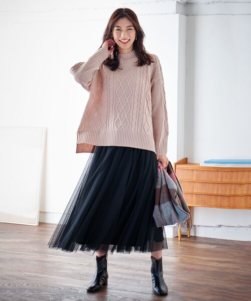 ANY（エニィ） ニット セーター 「6色展開」ソフトアクリルハイネック