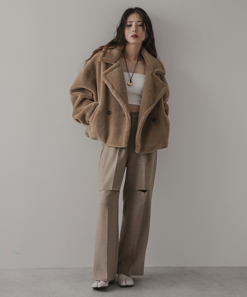 rectangle（レクタングル） コート アウター テディベアショートコート