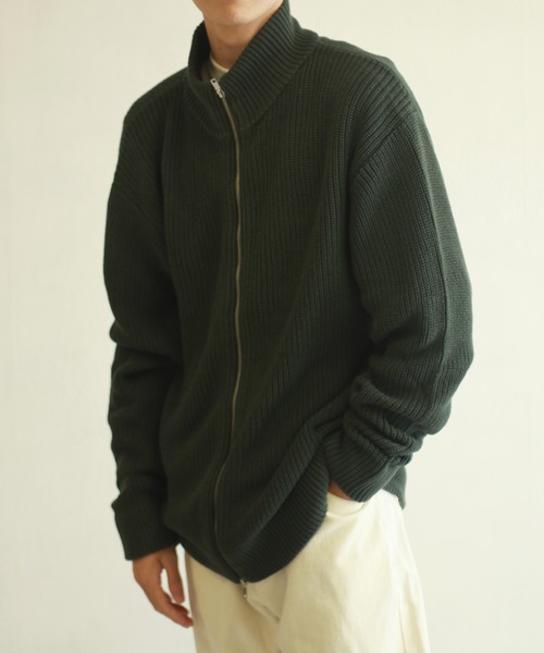 WESTSEA（ウエストシー） セーター ニット 長袖ダブルZIP ルーズサイズ