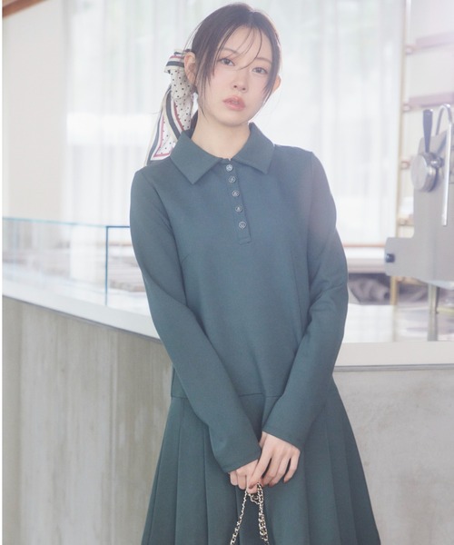 SNIDEL（スナイデル） ワンピース 衿つきプリーツカットミニワンピース