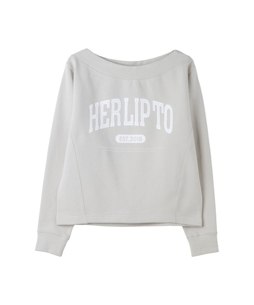 Her lip to トレーナー スウェット HLT Logo Two-Way Sweatshirt