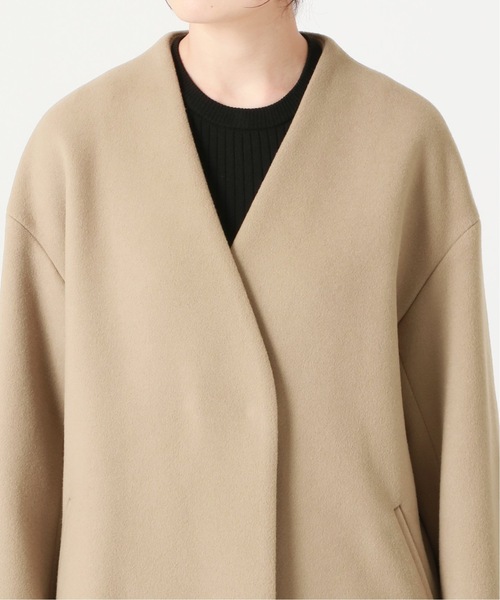 IENA（イエナ） ノーカラーコート 36 グレー レディース : ZOZOTOWN